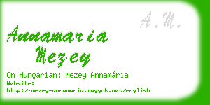 annamaria mezey business card