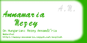 annamaria mezey business card